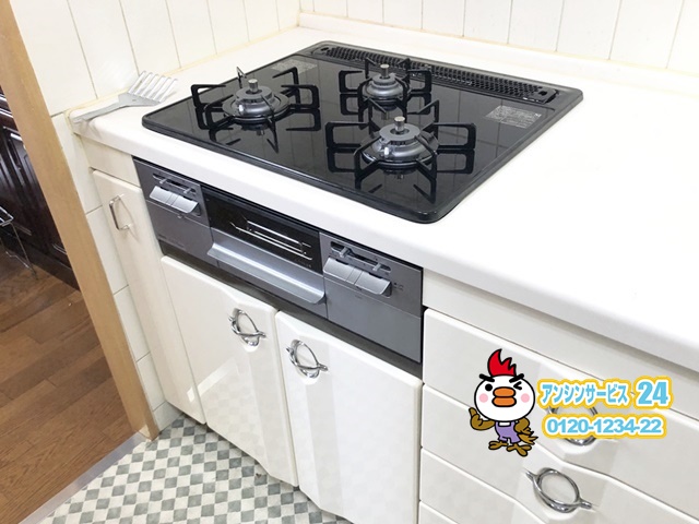 春日井市 ガスコンロ交換工事 ノーリツN3WT6RWTSSI