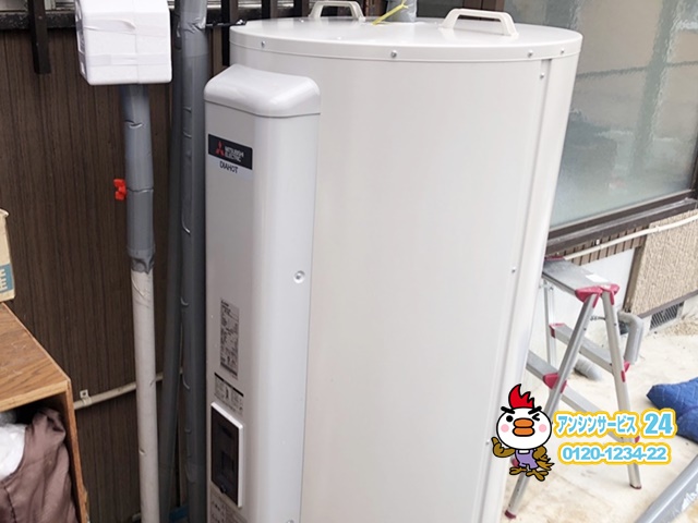 三重県津市 電気温水器交換工事 三菱電機SRG-375G