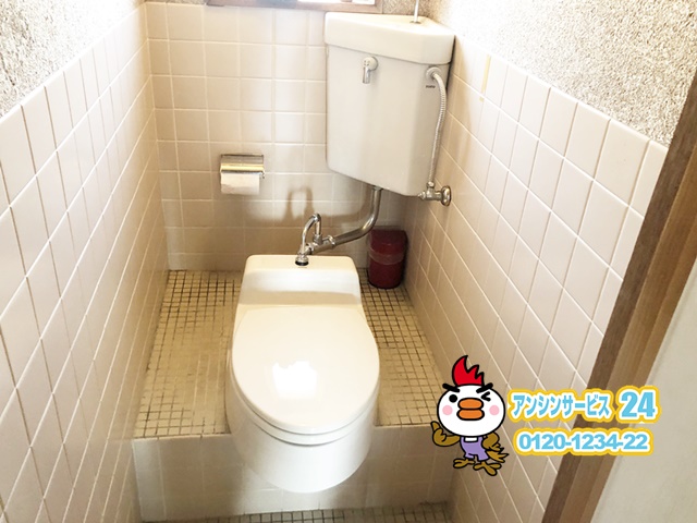 鈴鹿市 トイレ改修工事 TOTO和風改造用床置便器スワレットCS501F