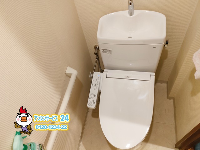 名古屋市名東区 トイレ交換工事 TOTOピュアレストQR ウォシュレットSB